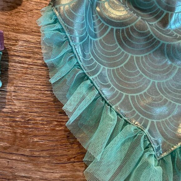 Wonder Nation Mermaid 3 Piece Swim Suit Bikini W Skirt Size 18 Months - Picture 3 of 11